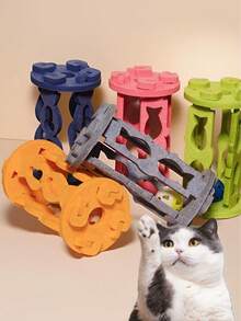 DIY Felt Cat Toy With Bell Rolling Cylinder Cat Teaser Toy - Multicolor - View 1