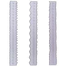 Molde de corte de metal, plantilla de regla asimétrica, herramienta de corte de acero inoxidable DIY para papel, tarjetas, repujado, y proyectos de decoración del hogar - Plateado - Ver 9
