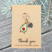 牛油果和心形吊饰口袋拥抱“感谢您帮助我成长”贺卡套装 - 适合教师、家人、朋友 | 适合生日、毕业典礼、婚礼 - 1 件/2 件/5 件汽车配件包吊饰学校可爱哥特 Y2k - 綠色 - 查看 3