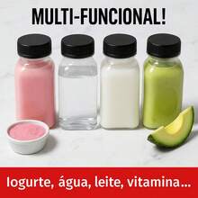 10 PET Bottles 200ml / 300ml With Lid For Juices And Sugar Cane Juice Direct From The Factory - 淺粉色 - 查看 7