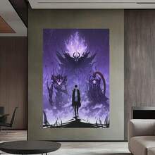 Anime Solo Leveling Poster Tác phẩm nghệ thuật Canvas Poster Phòng thẩm mỹ Nghệ thuật treo tường In Trang trí nhà hiện đại Tranh Canvas Poster và tranh in Hình ảnh nghệ thuật treo tường Trang trí phòng khách Khung tùy chọn - Nhiều màu - Xem 1