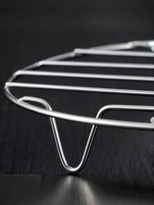 1pc Stainless Steel Circular Cooking Rack - Perfect For Air Fryers, Soup Pans, Cake Plates & Ovens! Seafood Boil - Default - View 7