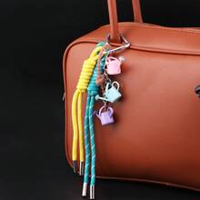 1 件喷壶形编织绳袋吊坠，高端风格钥匙扣挂饰，送给朋友的礼物