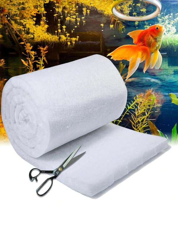 1 peça de filtro de esponja branca para aquário, super efeito de filtragem, filtro de esponja branca para aquário, adequado para a limpeza da maioria dos aquários