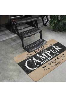 Welcome Camper's Mat - Ultra-Absorbent, Non-Slip, Machine Washable Rug For Indoor/Outdoor Decor, Perfect For Camping & RV Enthusiasts Carpet Room Decor Bathroom Accessories Back To School Bathroom Kitchen Decor - Multicolor - View 3