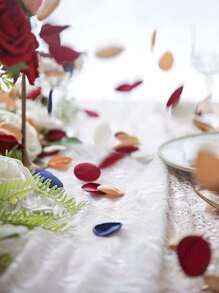 100/200/400 Pcs Pink White Artificial Silk Rose Petals, Fake Rose Petals Create A Charming And Romantic Atmosphere, Suitable For Luxury Wedding Decorations, Aisles, Cake Tables, Flower Baskets, Confetti, Bridal Showers, Proposal Parties, Halloween, Valentine's Day Good Decoration