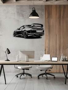 1pc, Car Silhouette Metal Wall Art, 15.74*5.86 Inches, Car Silhouette Metal Art Wall Decoration, Indoor And Outdoor Iron Wall Art, Home Patio Balcony Decoration, Housewarming/Wedding/Mother'S Day/Valentine'S Day/Easter/Halloween Gift