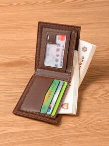 Men's Short Wallet, Fashion Bifold Wallet, PU Leather Multi-Card Slots Coin Purse, Unisex Travel Card Holder, Business Casual Leather Wallet, Christmas Gift - Multicolor - View 7