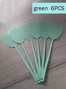 1/6/10 pezzi Accoppatore di mosche in plastica per uso domestico, robusto con manico lungo per zanzare estive, fascia elastica extra ampia con foro per appendere alla parete, spesso per uso manuale
