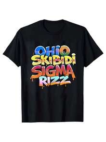 Ohio Skibidi Sigma Rizz Men T-Shirt - Black - View 1