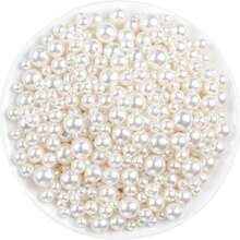 1 Box Of Fashionable Round Beads, 4/6/8/10mm ABS Imitation Pearls, DIY Handmade Production Kit Bracelet Pearl String Necklace Jewelry Production Process Decoration