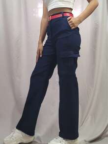 Pantalon Cargo - Azul Cadete - Ver 3