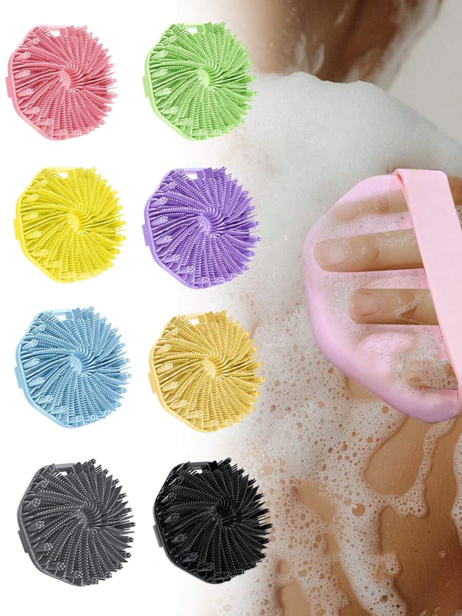1 个全新多边形硅胶淋浴刷、擦洗刷、去角质擦洗刷、旋风淋浴刷、清洁刷