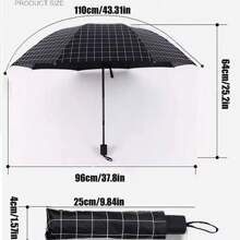 1 Stück Unisex Multifunktionsschirm, Stahlrippen windfest, Vinylbespannung wärmeisolierend und wasserdicht, 8 Rippen 3-fach faltbar, kompaktes Design, UV-Schutzfaktor 40 für Sommer-Abkühlung, Strand, Reise