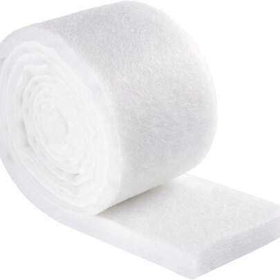 1片白色过滤海绵水族箱过滤垫，超强过滤效果，适用于大多数鱼缸水质清洁。