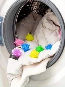 1/4/8/16pcs Reusable Laundry Washing Balls - Fabric Softener For Washing Machine, Anti-Wrinkle, Dirt Removing And Clothing Cleaning, Durable Material, Multiple Colors (Pink, Yellow, Green, Blue) - Suitable For Delicate Fabrics, Enhance Vortex Rotation For Gentle Cleaning, Laundry Room Accessory