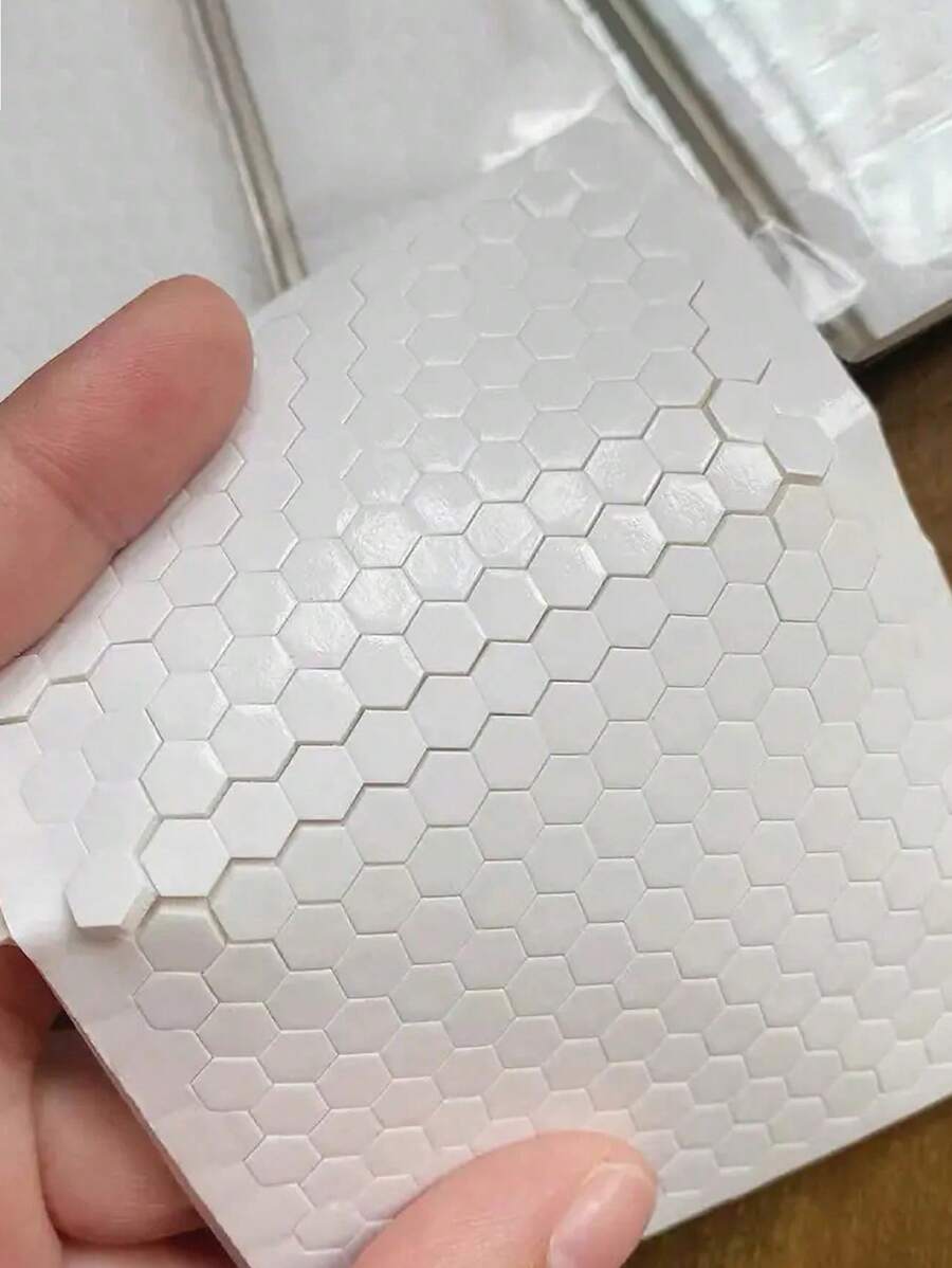 240/480/720 piezas Cinta adhesiva de espuma hexagonal gruesa y resistente de doble cara - Manualidades creativas DIY con adhesivo de alta viscosidad para tarjetas de hotel