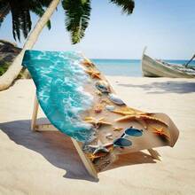 超柔软超细纤维沙滩巾，3D数码印花速干毛巾，单面毛绒沙滩巾，印花浴巾，夏季海滩游泳巾，大号吸水海洋动物毛巾，沙滩巾，多种尺寸可选，海洋主题图案，高吸水性，快干，适合旅行、运动、游泳、瑜伽、露营