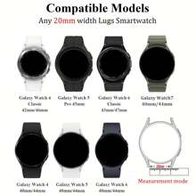 1 pièce Bande de montre  vintage personnalisée, compatible avec Samsung Galaxy Watch 7/6/5/4/Active2 Classic (40/44mm), Watch 5 Pro (45mm), Watch 4 Classic (42/46mm), Watch 3 (41mm), Watch Active (40mm), Bande à maillons cubains de 42 mm, s'adapte à tous les bracelets de montre intelligente de 20 mm de largeur (Uniquement le bracelet, montre non incluse)