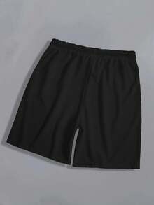 大码男士沙滩短裤，休闲度假宽松款式，时尚十字印花设计，可调节抽绳，适合慢跑和户外活动，夏季 - 彩色 - 查看 4