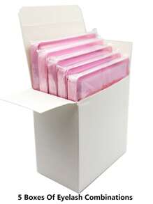 5 Caixas de Combinação de Cílios, Cílios Agrupados 80D+100D+120D+160D+200D Pretos Fofos Segmentados 10-18mm Comprimento Misto D/DD Curvatura DIY Maquiagem Diária Cílios Postiços, Agrupamentos de Cílios, Cílios Individuais, Cílios, Cílios Falsos