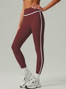 GOSOUER 2 件套 CO Ord 套装春夏女士时尚白色线条瑜伽运动文胸和紧身裤