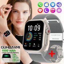 GUHUAVMI GUHUAVMI Smart Watch For Women Men, Wireless Calling/Dial, Incoming Call/SMS Reminder, Alarm Clock, 1000mAh Battery, Fitness Tracker With Pedometer/Sleep Monitoring, 1.85inch Full Screen Touch Smartwatch Ultra 2, Compatible With Android IOS