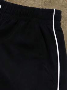 Yemwry Shorts casuales para hombres, shorts de playa con estampado de rayas sólidas