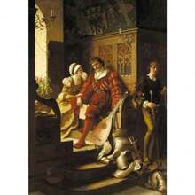 1 Pieza Impresión de arte en lienzo con marco opcional "Accolade por el Caballero Medieval" para decoración de pared de la sala de estar, póster vintage con marco reutilizable