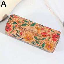 1 pieza Caja de regalo de lápiz labial con estilo vintage chino, caja de almacenamiento plegable premium y elegante de labios para el campo