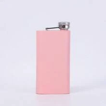 1pc Customized Lettering Stainless Steel Hip Flask 304, Portable Small Liquor Bottle, Suitable For Home & Outdoor, Mini Liquor Accessories, Gift - Multicolor - View 4