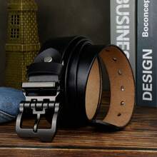 JingHao 1条加大码男士真皮腰带，长度105厘米-170厘米，大码加高款，西部牛仔风格，休闲咖啡色，礼盒包装，父亲节礼物，高尔夫球腰带，正式场合腰带，100%真皮复古风格 - 巧克力棕 - 查看 3