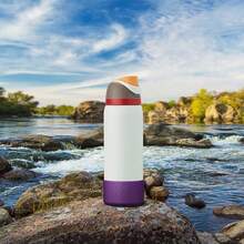 Silicone Boot For Water Bottle 24 Oz 32 Oz 40 Oz, Anti-Slip Protective Sleeve For Twist/Flip Stainless Steel Water Bottles Accessories - Dark Purple - View 6