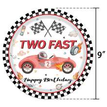 10pcs/20pcs/50pcs Race Car 2nd Birthday Party Decorations Tableware Red Two Fast Birthday Decorations Party Supplies Paper Plate, Cup, Napkin For Two Fast Two Curious Birthday Decorations - Multicolor - View 7