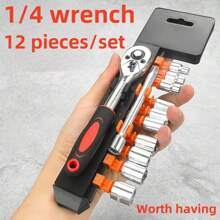 46Pcs Automotive Mechanical Tool Kit, Multi-Function Ratchet, Torque Wrench And Screwdriver Set, Durable, Compact Design, Suitable For Vehicle And Bicycle Repair, For Mechanics And DIY Enthusiasts