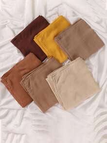 1 Stück Damen Einfarbig Großer Größe Sport Kopftuch, weiches Kopftuch mit breitem Rand, vielseitiger Sonnenschutz Kopftuch Hijab, geeignet für tägliches muslimisches Außentragetuch - Verschiedenfarbig - Übersicht 9