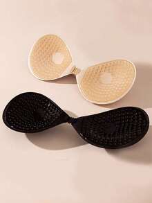 2 Pairs Reusable Push-Up Invisible Sticky Bras Front Clasp Convertible Bra Cups, Women Intimates And Accessories