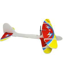 avion de unicel tipo dron planedor recargable  con luz led para niños - Azul - Ver 3