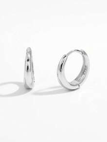 Vaerine 1 对经典简约环形耳环，简约小圆形设计，适合女性，独特的魅力礼物