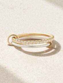 Nhẫn bạc 925 hai lớp đính đá Zirconia sang trọng, nhẫn vĩnh cửu, trang sức tinh tế dành cho nữ. - Nhẫn hai tông màu độc đáo - Xem 9