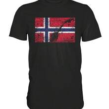 Noruega Bandera Noruega Regalo Noruega Camiseta Escandia Oslo - Camiseta Premium___220g High-Quality Pure Cotton T-Shirt With Minimalist Printing, Soft And Breathable Fabric, Comfortable And Loose, Suitable For All Day Wear, Suitable For Office Casual Wear, Spring And Summer Daily Appearance, Elegant And Youthful Design - Black - View 1