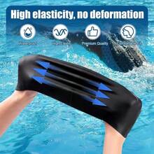 Silicone Waterproof Swim Cap, Matching Nose Clips, Women Men Universal, For All Hairstyles, Comfortable Anti-Slip Swim Cap