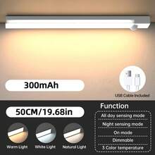 智能 LED 运动传感器灯，RV 照明灯具，3 种调光模式，USB 充电，内置锂电池，易于安装，适用于衣柜、橱柜、卧室、浴室、楼梯等