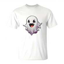 Naughty Halloween Ghost Licking Feet Kink Toe Sucking Toes T-Shirt 220g Cotton Crew Neck Top With Gentle Be Yourself Typography And Pastel Color Design,Subtle Y2K Meets Natural Style, Ideal For Young Women Seeking A Calm,Great Gift For A Gentle Soul,Casual Yet Elegant Daily Wear For Garden Walks, Coffee Dates, Art Museums, Or Reading Nooks - White - View 1