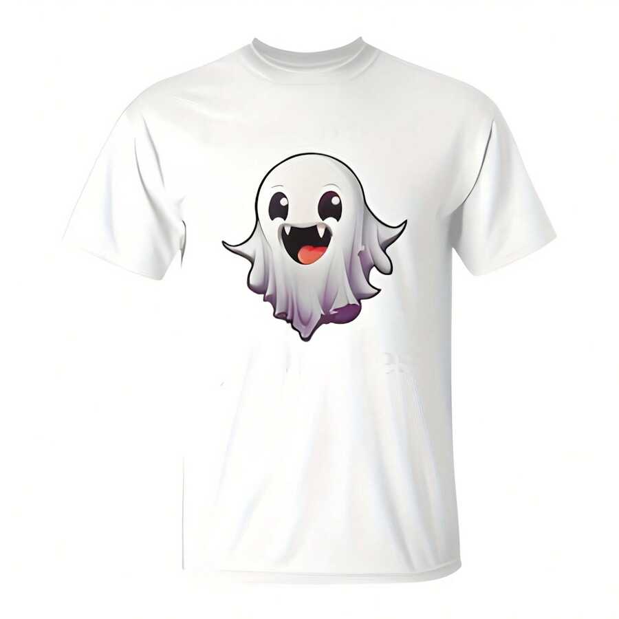 Naughty Halloween Ghost Licking Feet Kink Toe Sucking Toes T-Shirt 220g Cotton Crew Neck Top With Gentle Be Yourself Typography And Pastel Color Design,Subtle Y2K Meets Natural Style, Ideal For Young Women Seeking A Calm,Great Gift For A Gentle Soul,Casual Yet Elegant Daily Wear For Garden Walks, Coffee Dates, Art Museums, Or Reading Nooks - White - View 1