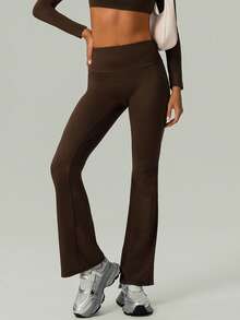 GOSOUER Pantalones deportivos acampanados para mujer de ajuste ceñido, que levantan las caderas, para yoga, verano y primavera