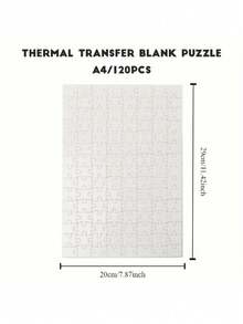 5 套 A4-120 片/A3-200 片空白拼图套装 DIY 升华拼图，生日、节日、手工工艺品中送给家人的有意义的创意拼图礼物 - 彩色 - 查看 3