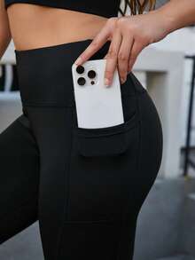 3件套女士运动休闲瑜伽裤，带口袋，高腰提臀设计，弹力面料，适合户外跑步、健身、日常通勤，舒适百搭 - 彩色 - 查看 2