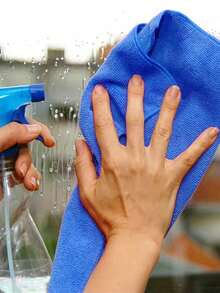 10-Pack Super Absorbent Microfiber Car Cleaning Towels - Multipurpose For Auto, Motorcycle, Glass & Home Use - Blue - View 6