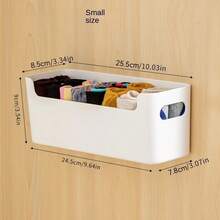 4pcs Ultimate Space-Saving Underwear Organizer - Wall-Mounted Storage Box With Adjustable Compartments For Socks, Lingerie, Stockings, And Bedroom Accessories - Easy Installation, Durable, And Versatile Home Supplies For Maximizing Wardrobe Space - White - View 4
